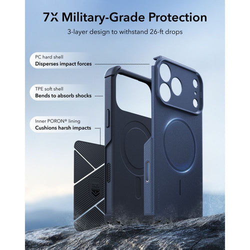 ESR Cyber Tough MagSafe Case for iPhone 18 Pro Max / 17 Pro Max - Navy Blue