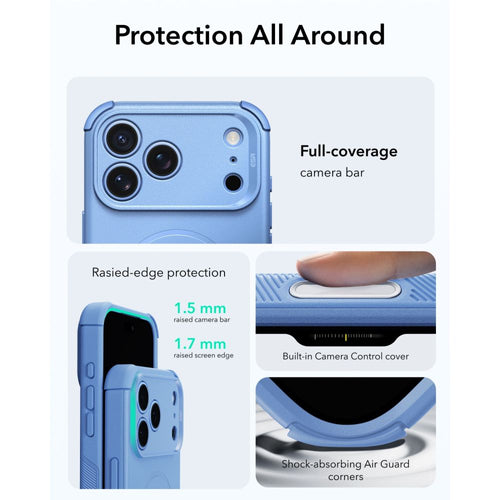 ESR Cyber Tough MagSafe Case for iPhone 18 Pro Max / 17 Pro Max - Light Blue