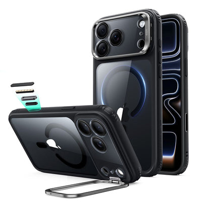 ESR Classic Hybrid Kickstand MagSafe Case for iPhone 18 Pro / 17 Pro - Clear Black