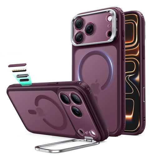 ESR Classic Hybrid Kickstand MagSafe case for iPhone 18 Pro Max / 17 Pro Max - dark cherry matte