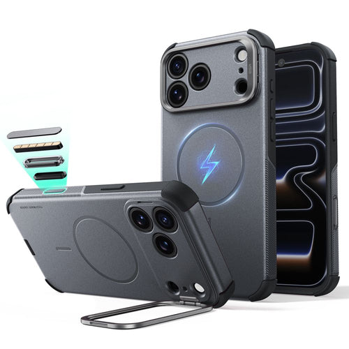 ESR Cyber Tough Kickstand MagSafe Case for iPhone 18 Pro / 17 Pro - Gray