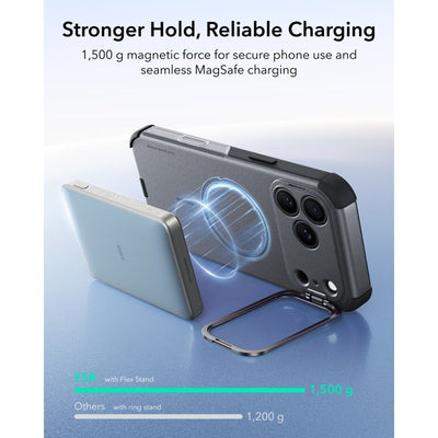 ESR Cyber Tough Kickstand MagSafe Case for iPhone 18 Pro / 17 Pro - Gray