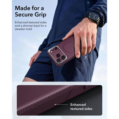 ESR Cyber Tough Kickstand MagSafe case for iPhone 18 Pro Max / 17 Pro Max - dark cherry