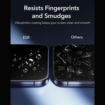 ESR UltraFit Armorite 2-Pack Tempered Glass for iPhone 18 Pro / 17 Pro - Black