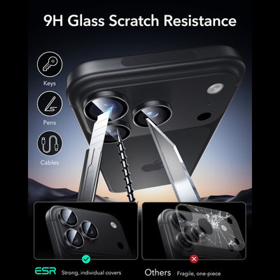 ESR Armorite Camera Protector Tempered Glass for iPhone 18 Pro / 18 Pro Max - Black