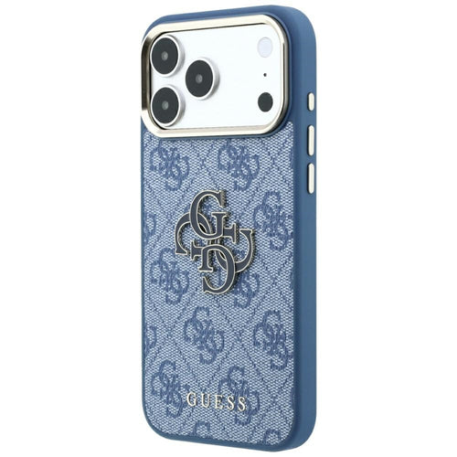 Guess 4G & Big Resin Logo Case for iPhone 17 Pro Max / 18 Pro Max - Light Blue