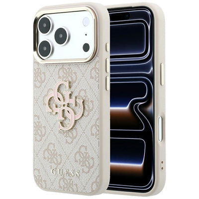 Guess 4G & Big Resin Logo Case for iPhone 17 Pro Max / 18 Pro Max - Pink