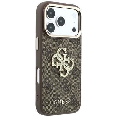 Guess 4G & Big Strass Logo Case for iPhone 17 Pro Max / 18 Pro Max - Brown