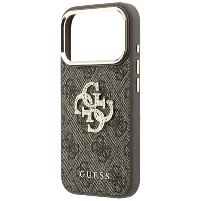 Guess 4G & Big Strass Logo Case for iPhone 17 Pro Max / 18 Pro Max - Brown