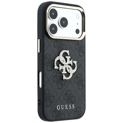 Guess 4G & Big Strass Logo Case for iPhone 17 Pro Max / 18 Pro Max - Black