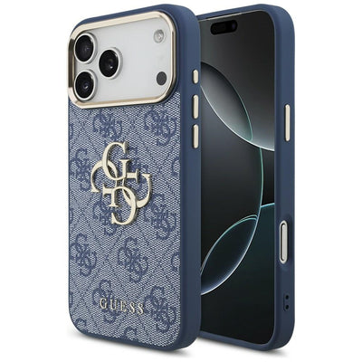 Guess 4G Big 4G Classic Logo Case for iPhone 18 Pro Max / 17 Pro Max - Blue and Gold
