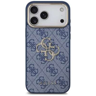 Guess 4G Big 4G Classic Logo Case for iPhone 18 Pro Max / 17 Pro Max - Blue and Gold