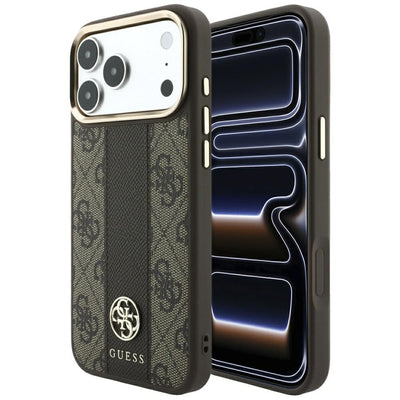 Guess 4G with Stripe Round and Classic Logos MagSafe Case for iPhone 17 Pro / 18 Pro - Brown