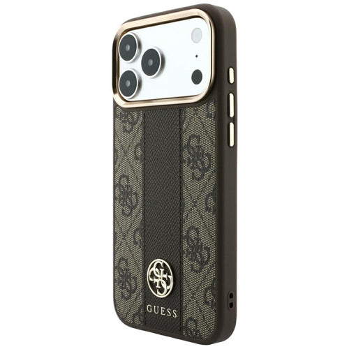 Guess 4G with Stripe Round and Classic Logos MagSafe Case for iPhone 17 Pro / 18 Pro - Brown