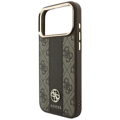 Guess 4G with Stripe Round and Classic Logos MagSafe Case for iPhone 17 Pro / 18 Pro - Brown