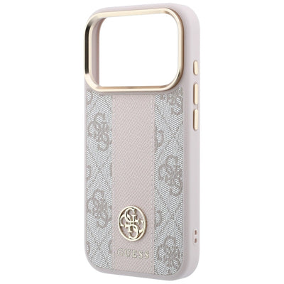 Guess 4G with Stripe Round and Classic Logos MagSafe case for iPhone 17 Pro / 18 Pro - pink