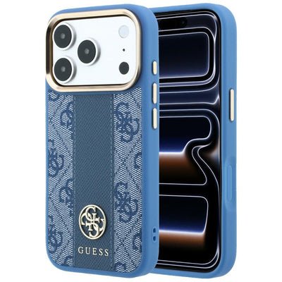 Guess 4G with Stripe Round and Classic Logos MagSafe Case for iPhone 17 Pro Max / 18 Pro Max - Blue