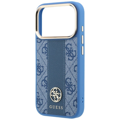 Guess 4G with Stripe Round and Classic Logos MagSafe Case for iPhone 17 Pro Max / 18 Pro Max - Blue