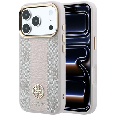 Guess 4G with Stripe Round and Classic Logos MagSafe Case for iPhone 17 Pro Max / 18 Pro Max - Pink
