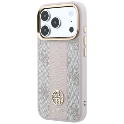 Guess 4G with Stripe Round and Classic Logos MagSafe Case for iPhone 17 Pro Max / 18 Pro Max - Pink
