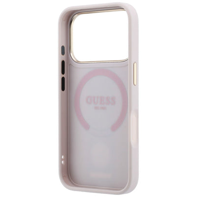 Guess 4G with Stripe Round and Classic Logos MagSafe Case for iPhone 17 Pro Max / 18 Pro Max - Pink