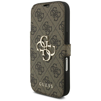 Guess Book 4G Metal Logo Case for iPhone 18 Pro / 17 Pro - Brown