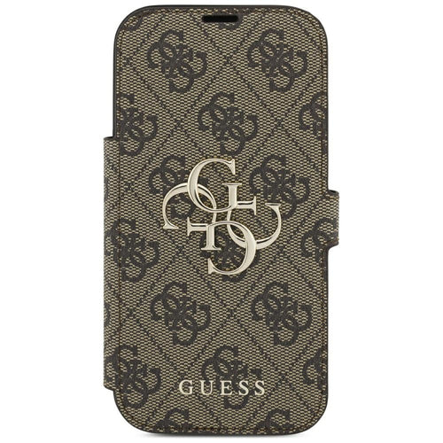 Guess Book 4G Metal Logo Case for iPhone 18 Pro / 17 Pro - Brown