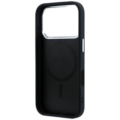 Guess Grained Triangle Logo MagSafe Case for iPhone 17 Pro Max / 18 Pro Max - Black