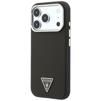 Guess Kevlar Triangle Logo MagSafe Case for iPhone 17 Pro / 18 Pro - Brown