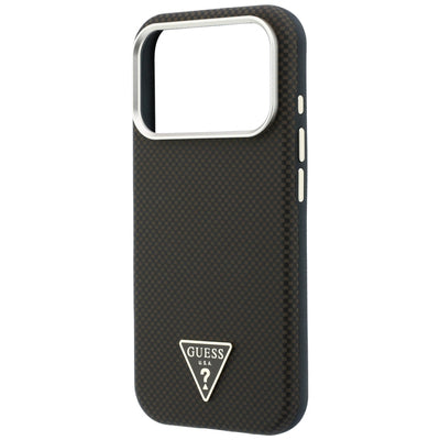 Guess Kevlar Triangle Logo MagSafe Case for iPhone 17 Pro / 18 Pro - Brown