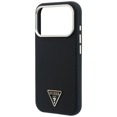 Guess Kevlar Triangle Logo MagSafe Case for iPhone 17 Pro / 18 Pro - Black