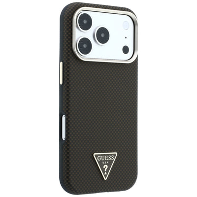Guess Kevlar Triangle Logo MagSafe Case for iPhone 17 Pro Max / 18 Pro Max - Brown