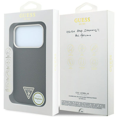 Guess Kevlar Triangle Logo MagSafe Case for iPhone 17 Pro Max / 18 Pro Max - Brown