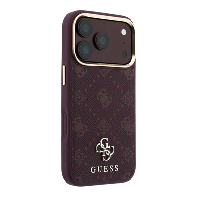 Guess Peony 4G Small Logo MagSafe Case for iPhone 17 Pro / 18 Pro - Burgundy