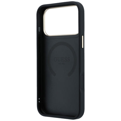 Guess Peony 4G Small Logo MagSafe Case for iPhone 17 Pro / 18 Pro - Black