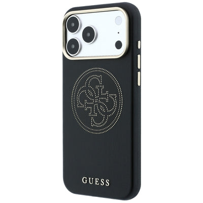 Guess Perforated 4G Gold Logo Magsafe Case for iPhone 17 Pro / 18 Pro - Black