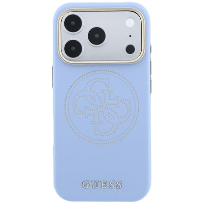 Guess Perforated 4G Gold Logo Magsafe Case for iPhone 18 Pro / 17 Pro - Light Blue
