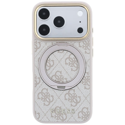 Guess Ring Stand 360 4G Classic Logo MagSafe Case for iPhone 17 Pro Max / 18 Pro Max - Pink