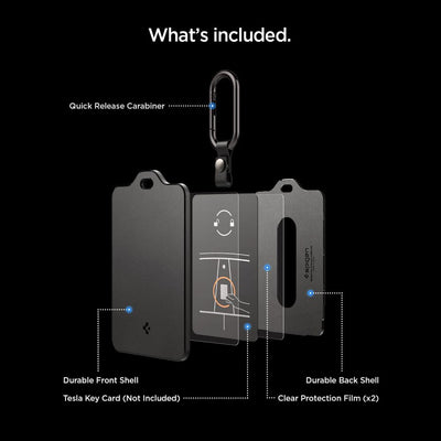 Spigen TO243 Tesla Key Card Holder for Car Keys - Black