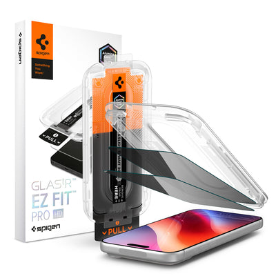 Spigen Glas.tR EZ Fit Pro HD AC 2-Pack Privacy Tempered Glass for iPhone 18 Pro Max