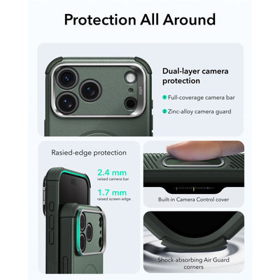 ESR Cyber Tough Kickstand MagSafe Case for iPhone 18 Pro Max / 17 Pro Max - Green