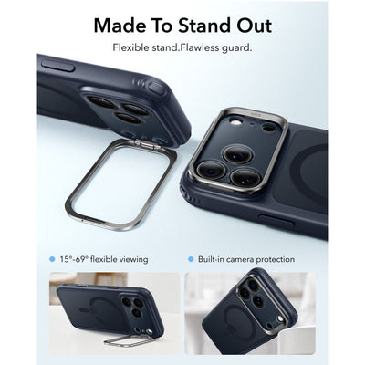 ESR Classic Hybrid Kickstand MagSafe Case for iPhone 18 Pro / 17 Pro - Navy Blue