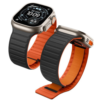 Spigen Athlex Air M Strap for Apple Watch 44/45/46/49 mm - Black and Orange