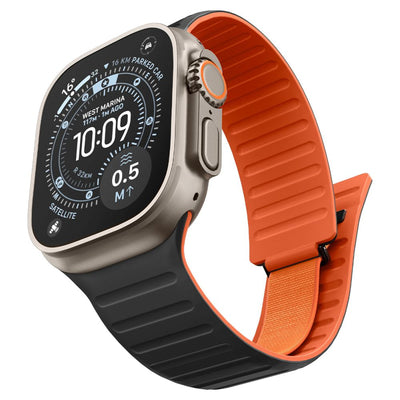 Spigen Athlex Air M Strap for Apple Watch 44/45/46/49 mm - Black and Orange