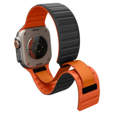 Spigen Athlex Air M Strap for Apple Watch 44/45/46/49 mm - Black and Orange