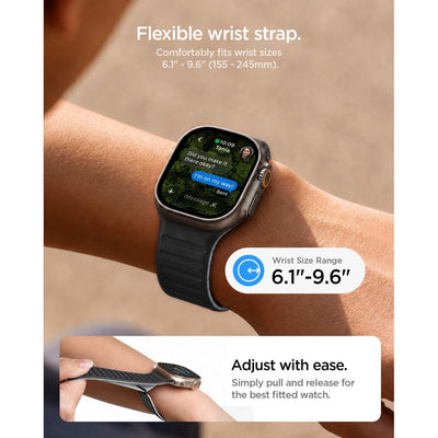 Spigen Athlex Air M Strap for Apple Watch 44 / 45 / 46 / 49 mm - Black and Gray