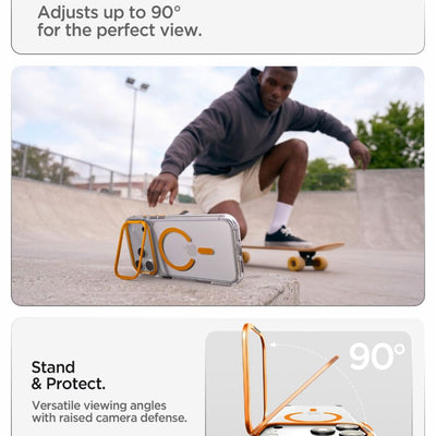 Spigen Ultra Hybrid Optik S MagSafe Case for iPhone 18 Pro Max / 17 Pro Max - Transparent Orange