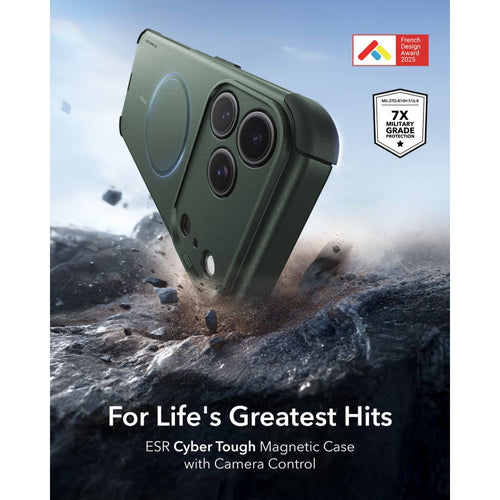 ESR Cyber Tough MagSafe Case for iPhone 18 Pro Max / 17 Pro Max - Green