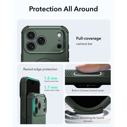 ESR Cyber Tough MagSafe Case for iPhone 18 Pro Max / 17 Pro Max - Green