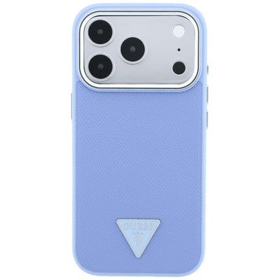 Guess Grained Triangle Logo MagSafe Case for iPhone 18 Pro Max / 17 Pro Max - Blue